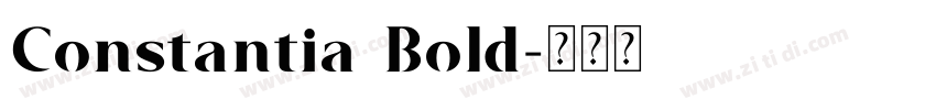 Constantia Bold字体转换